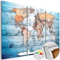 Slika na plutenoj podlozi Sapphire Travels [Cork Map] 60x40